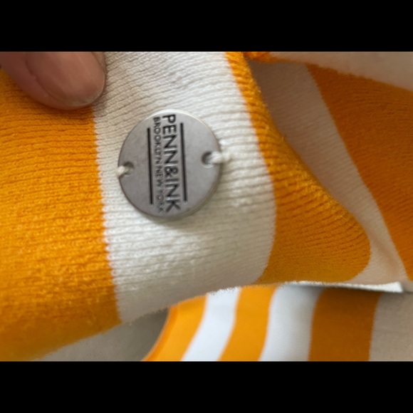 Summer Sweater. Yellow and white strip - Picture 3 of 5